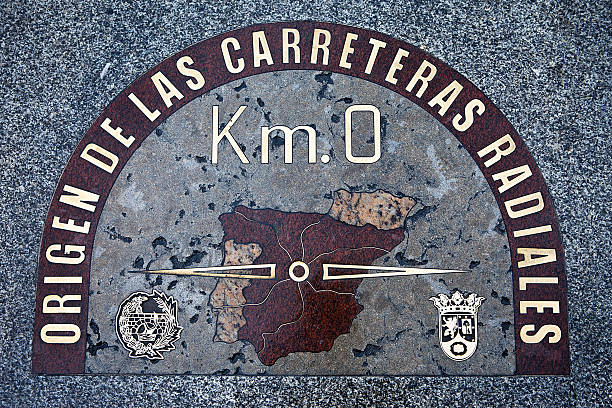 Km 0 Stock Photo - Download Image Now - Kilometre Zero Point, Madrid, Door  - iStock