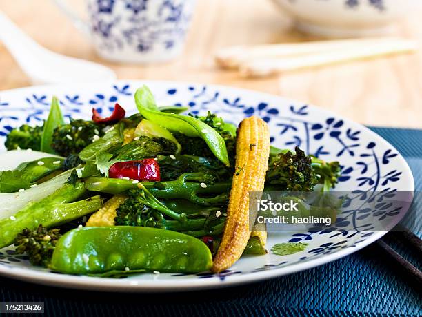 Vegetable Stirfried Stock Photo - Download Image Now - Baby Corn, Bok Choy, Broccoli