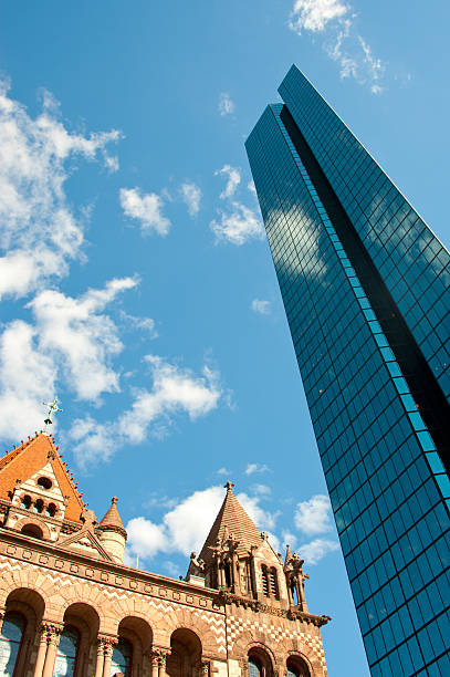 copley 광장, 보스턴, 트리니티의 교회 - boston church famous place john hancock tower 뉴스 사진 이미지