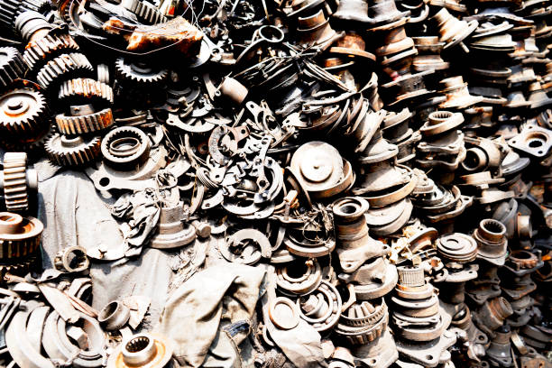 istock Old machine parts in second hand machinery shop 1752139836