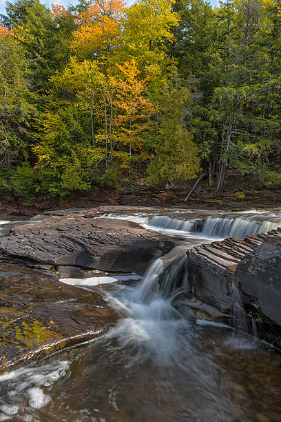 istock Autumn on the Presque Isle River in Michigan. 175214138