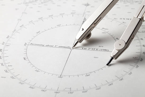 mapa morska z kompas - compass drawing compass map cartography zdjęcia i obrazy z banku zdjęć