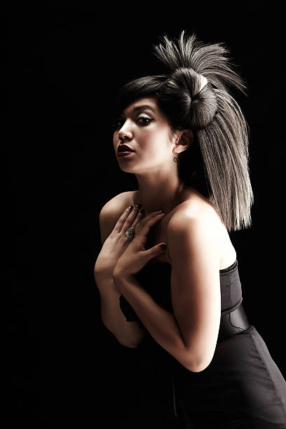 istock Beautiful woman leaning forward with hands on her chest 175214531