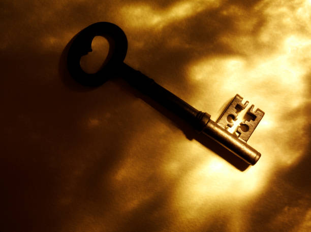 istock Gold Lighting on a Old Church Key 175214694