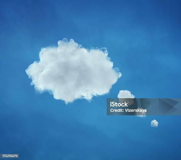 Fluffy Clouds Like Think Bubble Stock Photo - Download Image Now - Cloud - Sky, Dreamlike, Day Dreaming