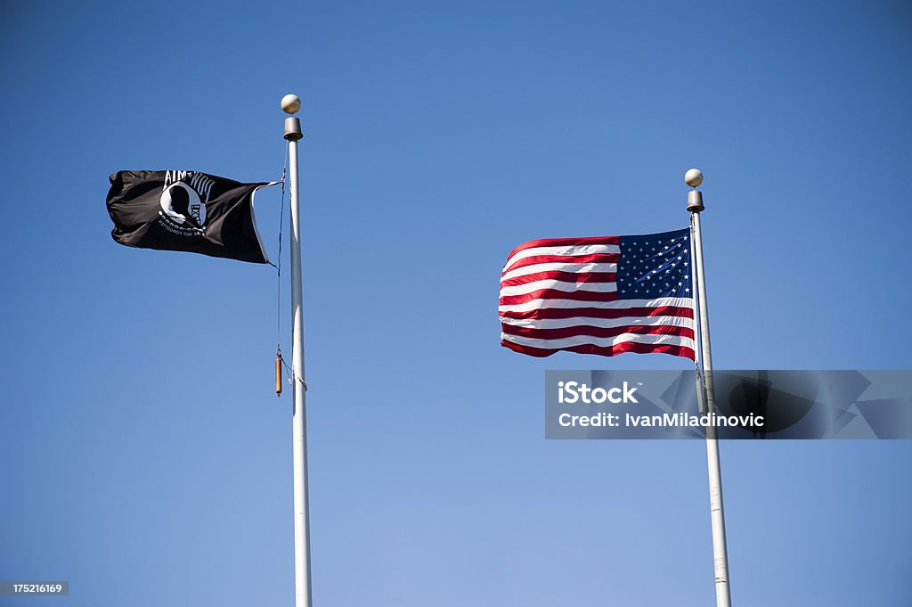 Пау и флаг США - Стоковые фото Ветеран роялти-фри