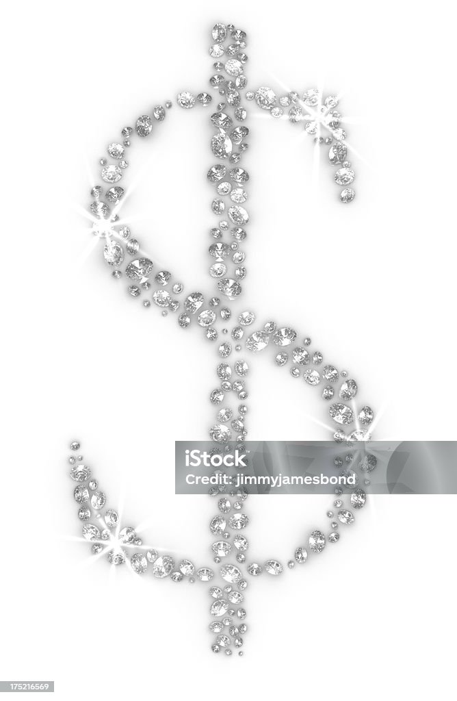 Wealth on white A group of diamonds in formation of a dollar sign on a white background. Similar images from the series: Bright Stock Photo