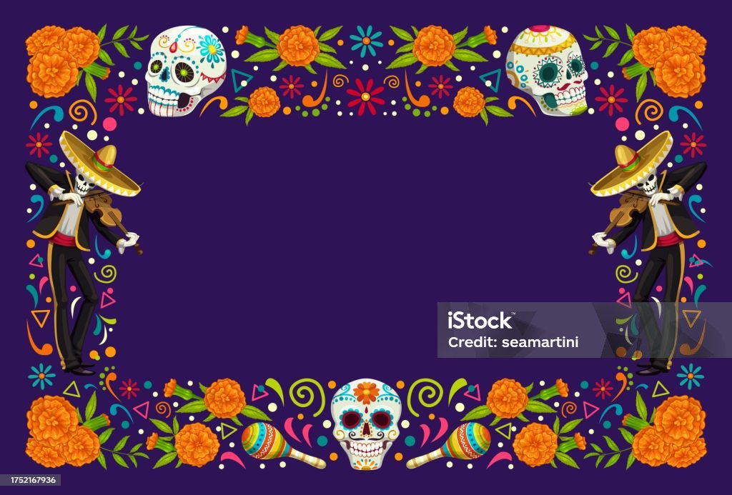 Dia De Los Muertos Or Day Of Dead Mexican Holiday Stock Illustration dia-de-los-muertos-or-day-of-dead-mexican-holiday-stock-illustration
