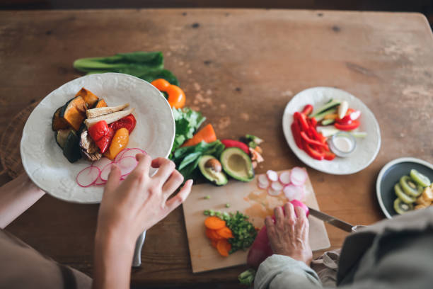 Female Hands Preparing Vegan Meal