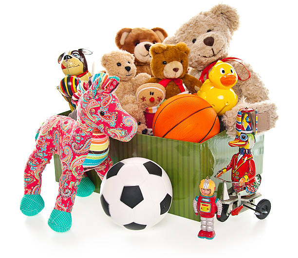 istock Donation Box with Teddy Bear, Balls and Toys 175217139