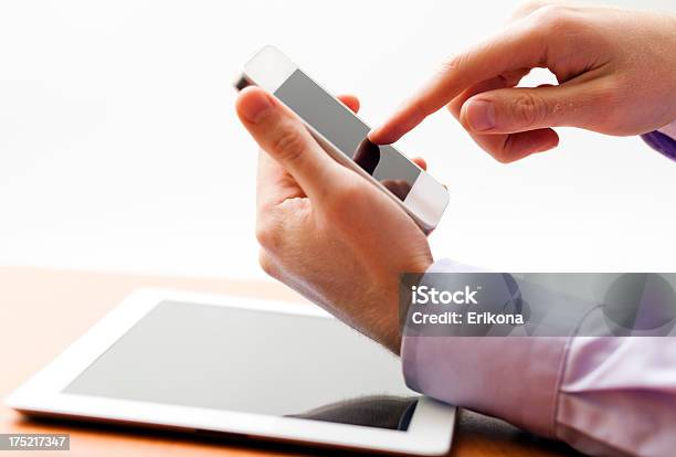 Touching Screen Smart Phone Stock Photo - Download Image Now - Adult, Analyzing, Blogging