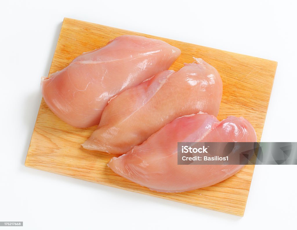 Peito de frango cru - Foto de stock de Carne royalty-free