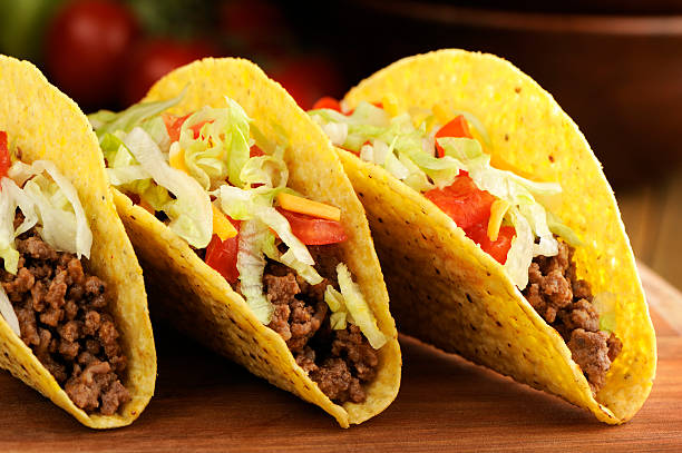 타코 - beef taco 뉴스 사진 이미지