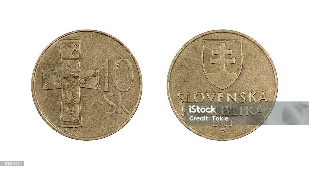 10 Krone-Münze, Slowakei, 2003 - Lizenzfrei Geldmünze Stock-Foto