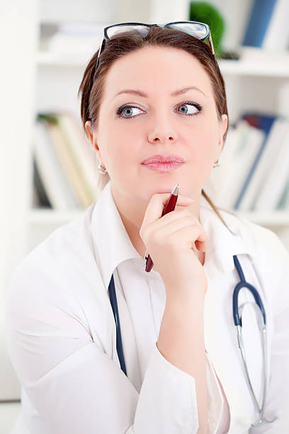 istock Portrait of a pensive doctor 175218502