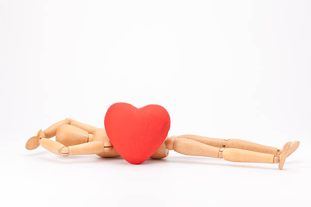 istock Artist Dummy with Red Heart shape 175218660
