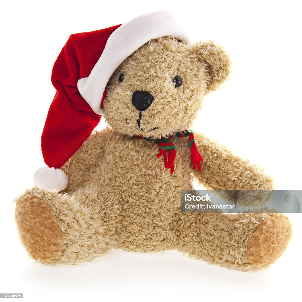 Teddy Bear Santa bereit für Weihnachten - Lizenzfrei Braun Stock-Foto