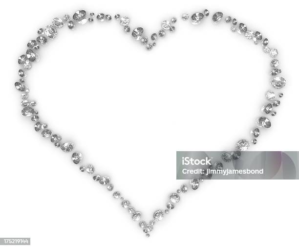 Heart Of Diamonds Stock Photo - Download Image Now - Abundance, Birthday, Birthday Present
