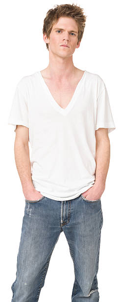 istock Serious Young Man Standing, Three Quarter Length Portrait 175219370