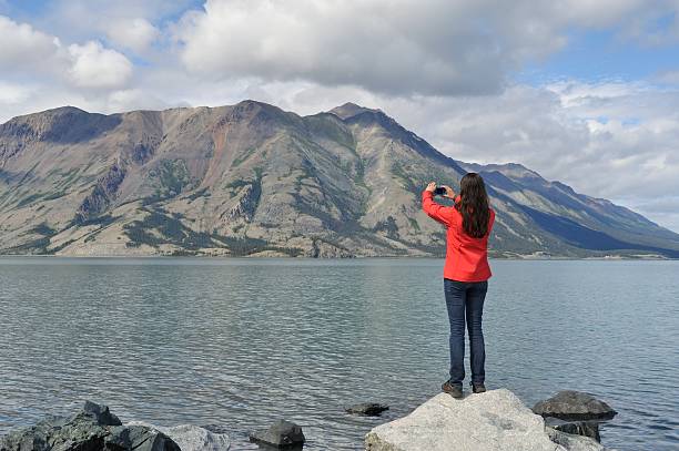 istock Tourist at Kluane Lake 175219715