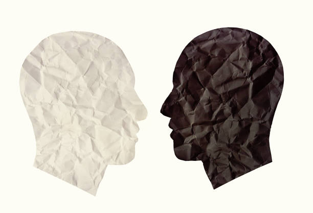 istock Multiracial faces in profile, face to face, symbolizing diversity, cooperation or conflict. 1752199577