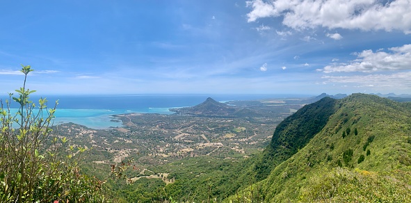 View on the turquoise sea from a viewpoint