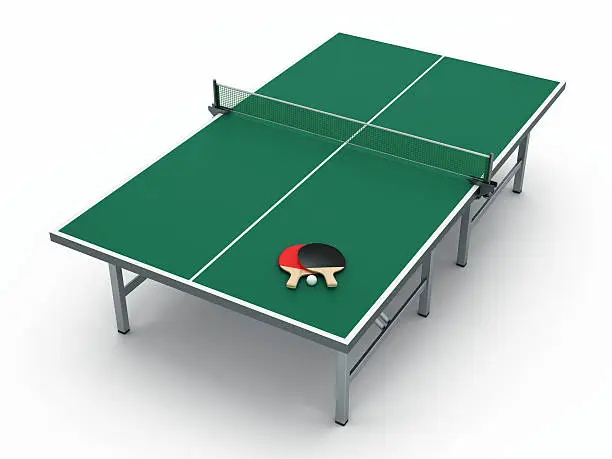 Ping pong table and rackets isolated on white. Clipping path is included. (Please note that clipping path will be available in the largest file size purchase.)Similar images: