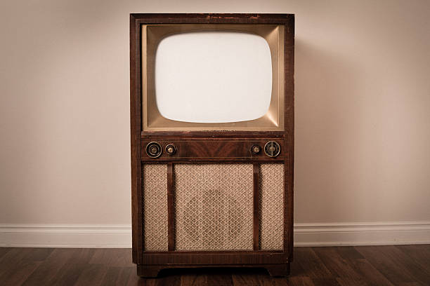 istock Vintage Wood Television Cabinet, Insert Your Own Ad 175221349