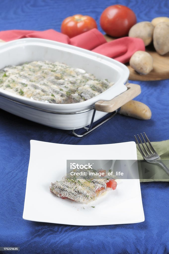 Sardinen gebacken mit Gemüse - Lizenzfrei Antioxidationsmittel Stock-Foto