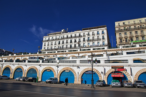 Algeria city, Algeria - 01 Nov 2014: The seafront, Boulevard Ernesto Che Guevara in Algeria city, Algeria