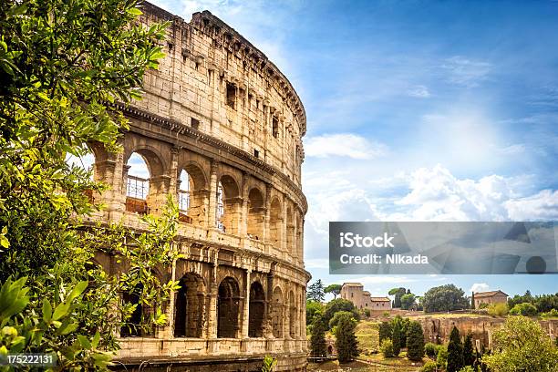 Il Colosseo Di Roma - Fotografie stock e altre immagini di Albero - Albero, Ambientazione esterna, Anfiteatro