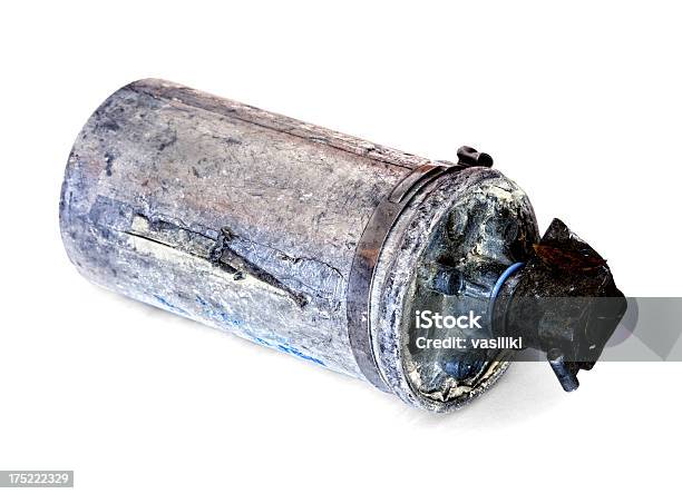 Tear Gas Grenade Stock Photo - Download Image Now - Tear Gas, Canister, White Background