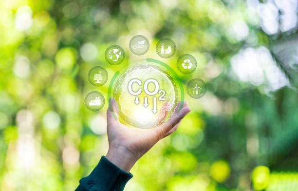 istock Developing sustainable CO2 concepts and low reduce CO2 emissions and carbon footprint to limit global warming and climate change. sustainable environmental management, Greenhouse from renewable energy 1752225873