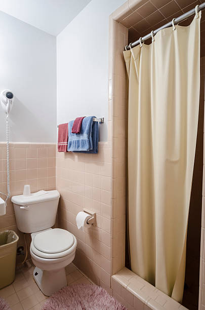 istock Motel bathroom and shower 175223823