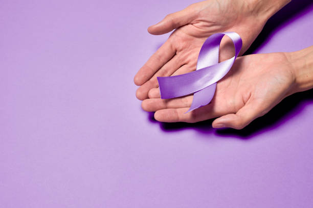 World Leprosy Day, purple ribbon, January symbol World Leprosy Day, purple ribbon, January symbol leprosy stock pictures, royalty-free photos & images