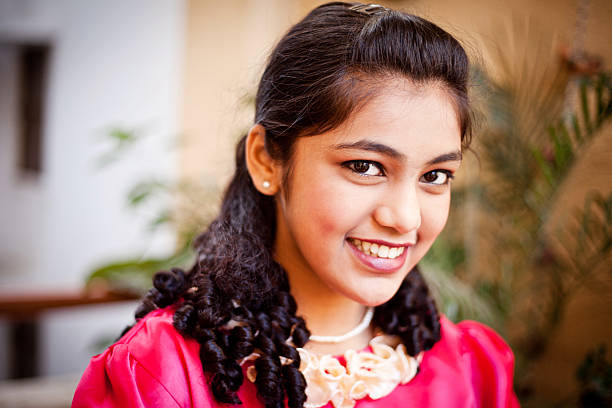 Beautiful Indian Teenager Girl in Red Dress Please have a look at my Managed Lightboxes. beautiful traditional indian girl stock pictures, royalty-free photos & images