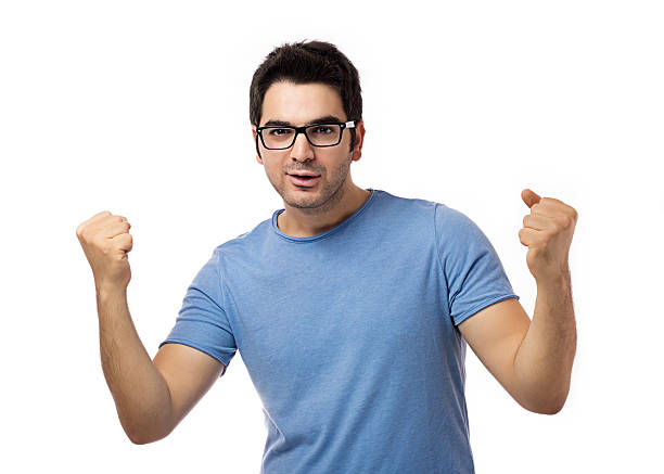 istock Excited young man clenching his fists 175223959