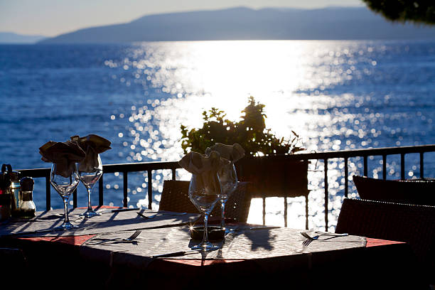istock Restaurant terrace with sea view 175224427