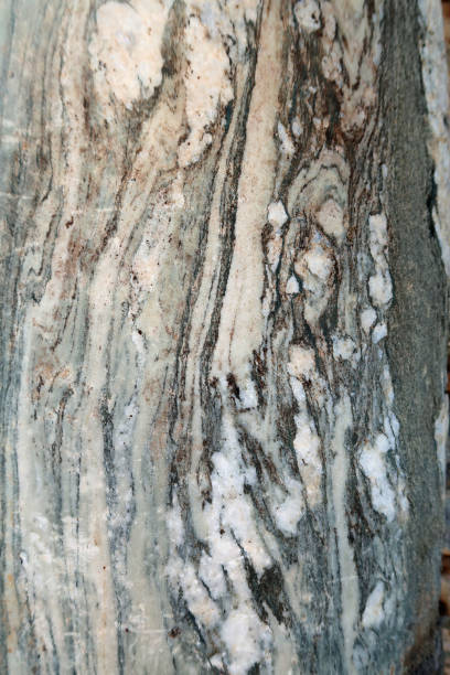 istock Natural marble rock. Cut and polished but weathered. Natural marbling abstract pattern 1752247555