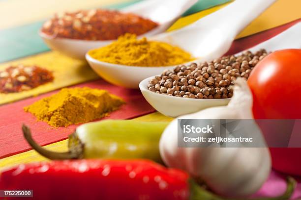 Foto de Mistura De Especiarias e mais fotos de stock de Alho - Alho, Alimentação Saudável, Amarelo