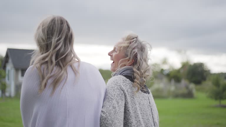 Mother and Daughter Walk