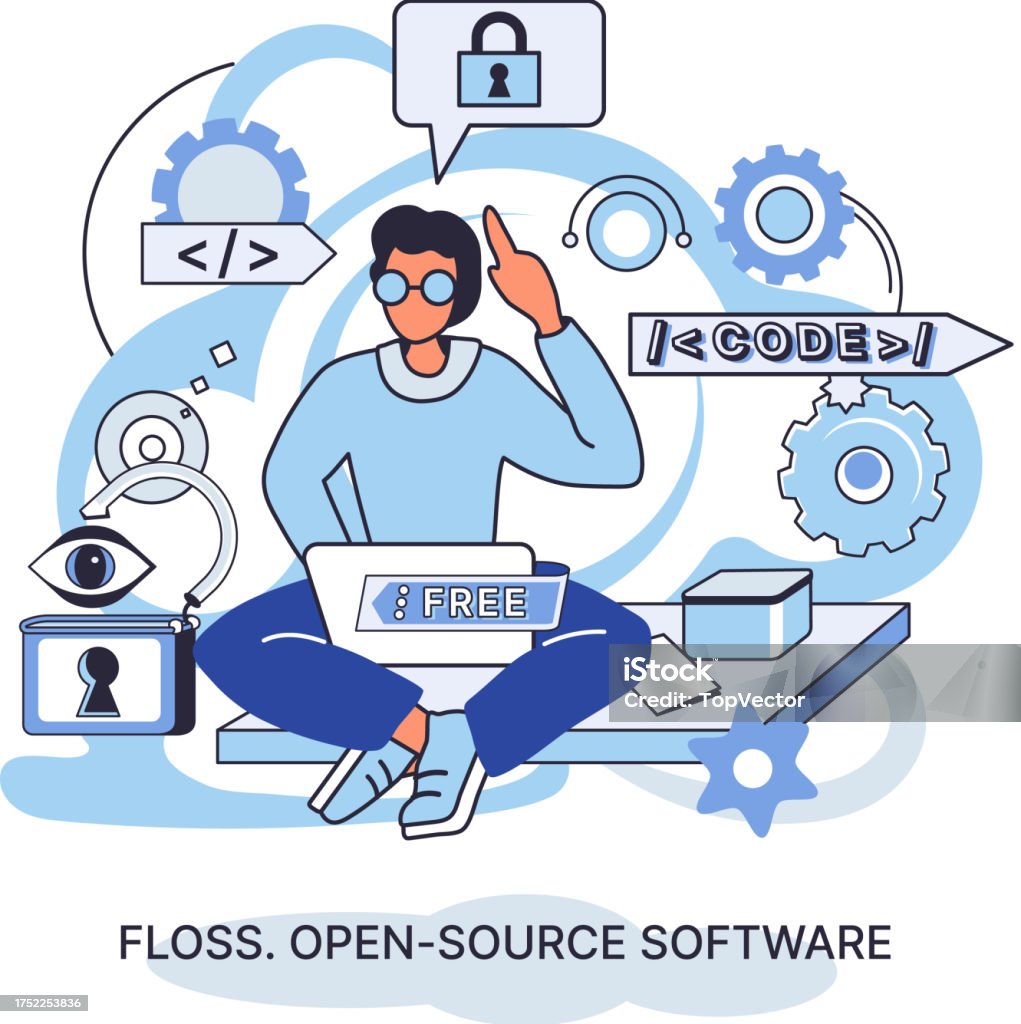 Floss Programm Floss Open Source Software Free Product Anyone Can Freely Redistribute ...