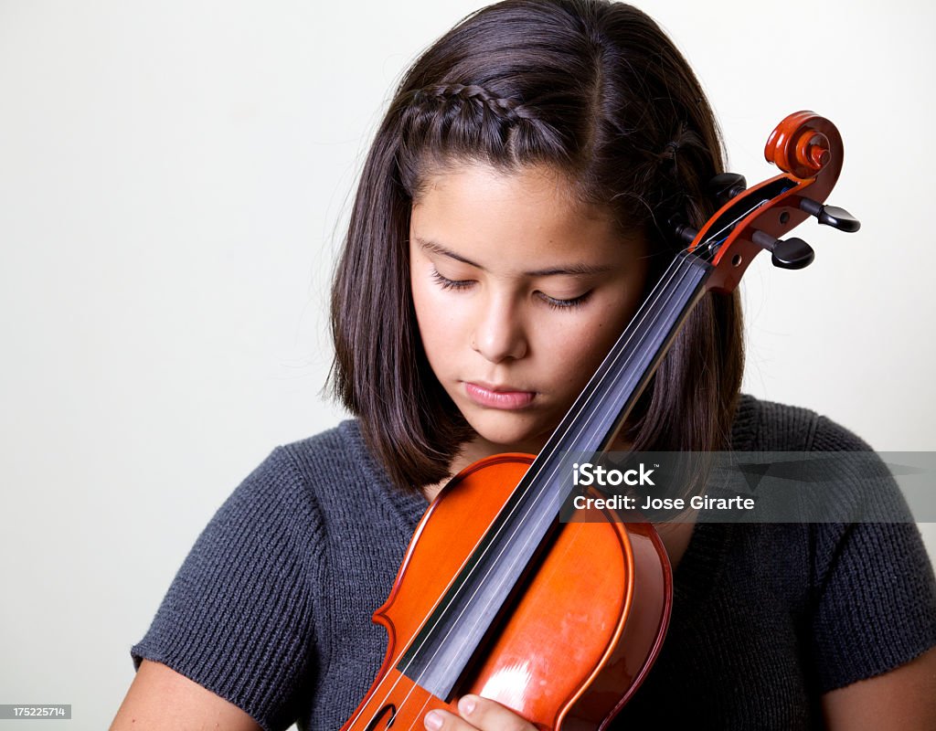 Jovem Menina a tocar violino. - Royalty-free Alegria Foto de stock