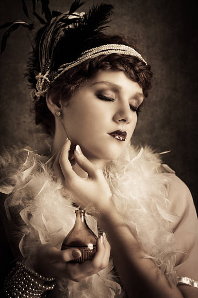 istock vintage style woman applying perfume 175226086