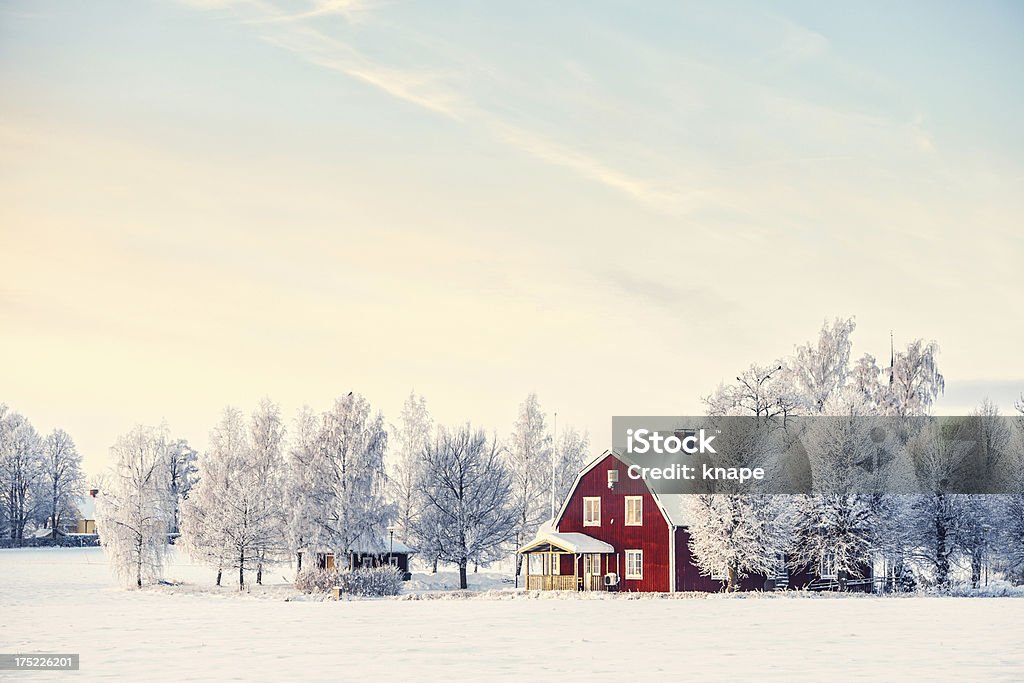Winter in Sweden Winter landscape in Winter Stock Photo
