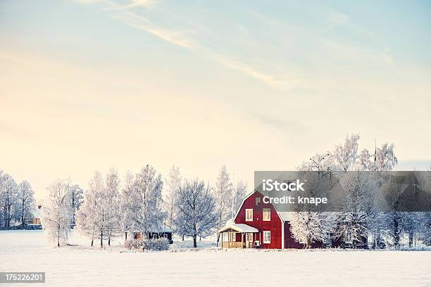 Winter In Sweden Stock Photo - Download Image Now - Winter, Sweden, House