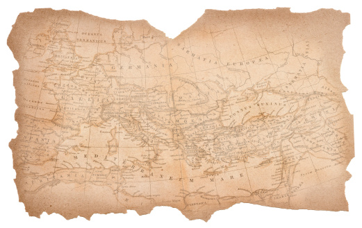Antique world map, Poland. It was made in the 18th century.