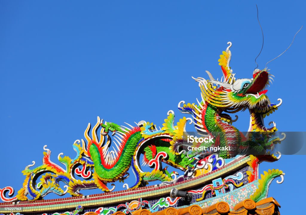 Tempio asiatico dragon - Foto stock royalty-free di Arte