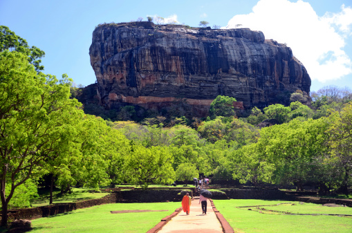 Lion's rock (Sigiriya) is a large stone and ancient fortress ruin in the central Matale District of Sri Lanka. UNESCO World Heritage Site
