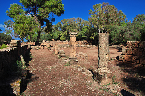 Tipaza Roman ruins of stone and sand in Algeria